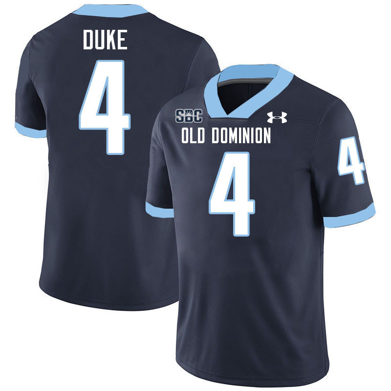 #4 Bryce Duke Old Dominion Monarchs College Football Jerseys Stitched-Navy